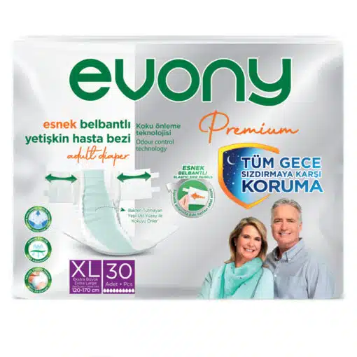 Evony Premium Esnek Bel Bantlı Yetişkin Hasta Bezi XLar