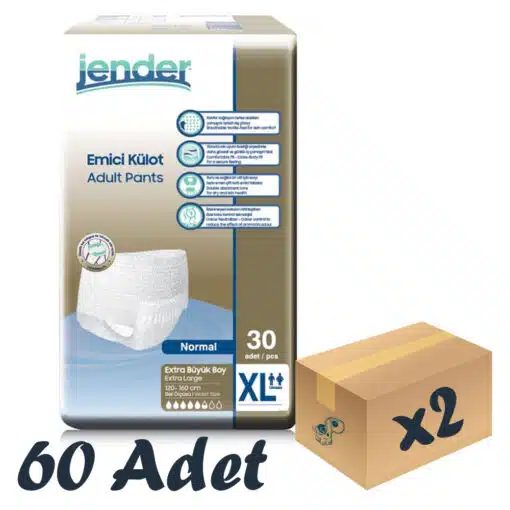 Jender Emici Külot Yetişkin Hasta Bezi XL 30’lu 2 Paket