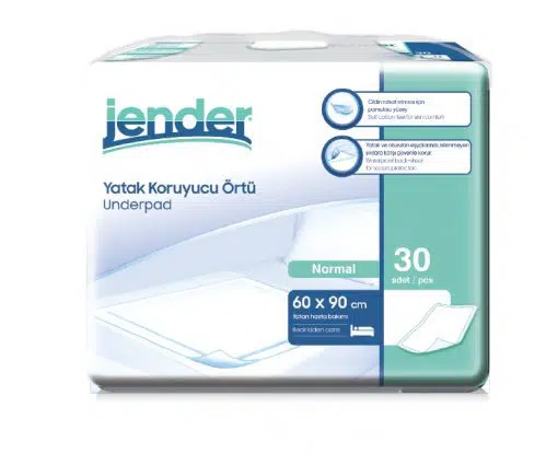 Jender Yatak Koruyucu Örtü 60×90 cm 30’lu Paket Underpa