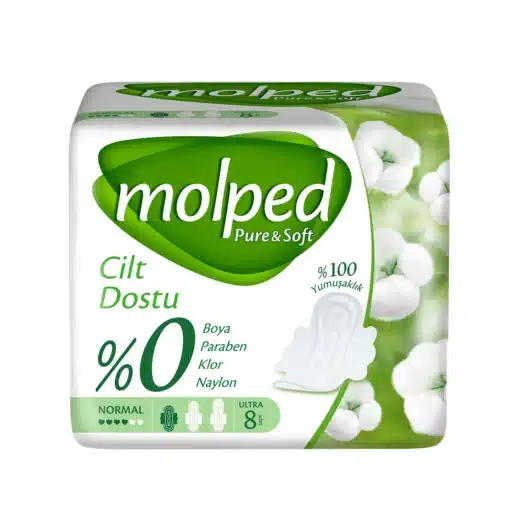 Molped Pure&Soft Organik Pamuk Hijyenik Ped 8’li Paket