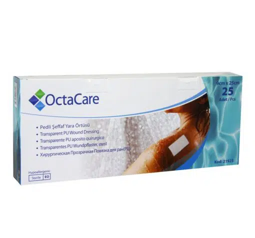 OctaCare Şeffaf Su Geçirmez Yara Örtüsü 9cm x 25cm Tekl