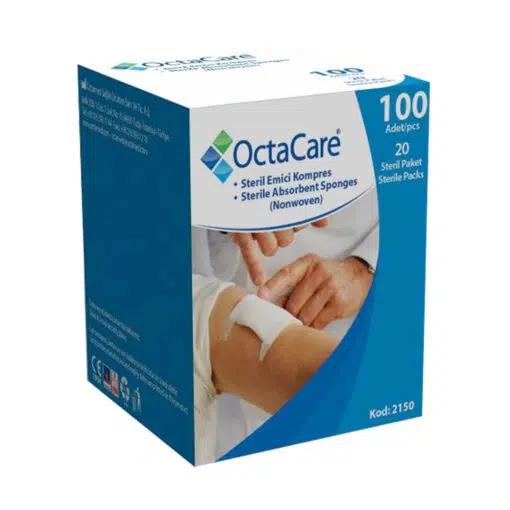 Octacare Steril Emici Kompres 7,5×7,5 cm 100’lü