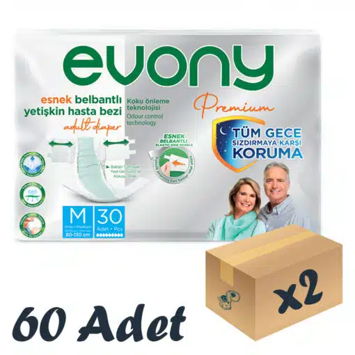 Evony Premium Esnek Bel Bantı Yetişkin Hasta Bezi Mediu